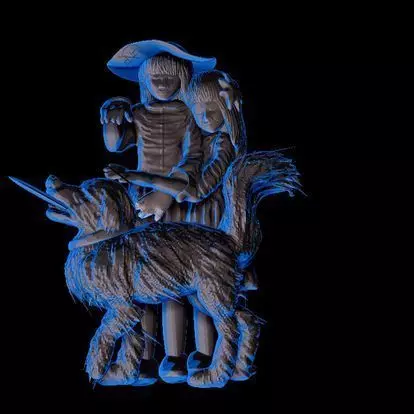 GIRLS WITH DOGE PRINTING MODEL 3D print model_0