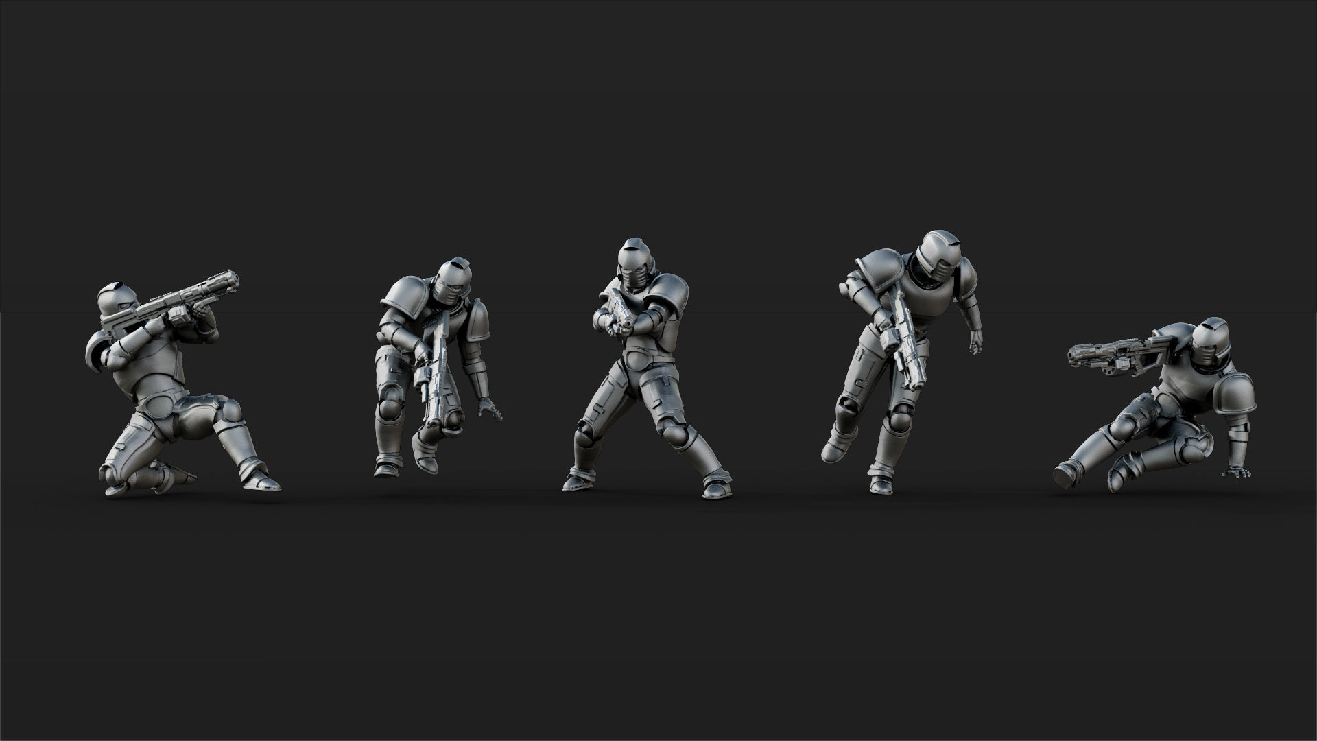  25 Sci Fi Soldier figures 3D print model_4