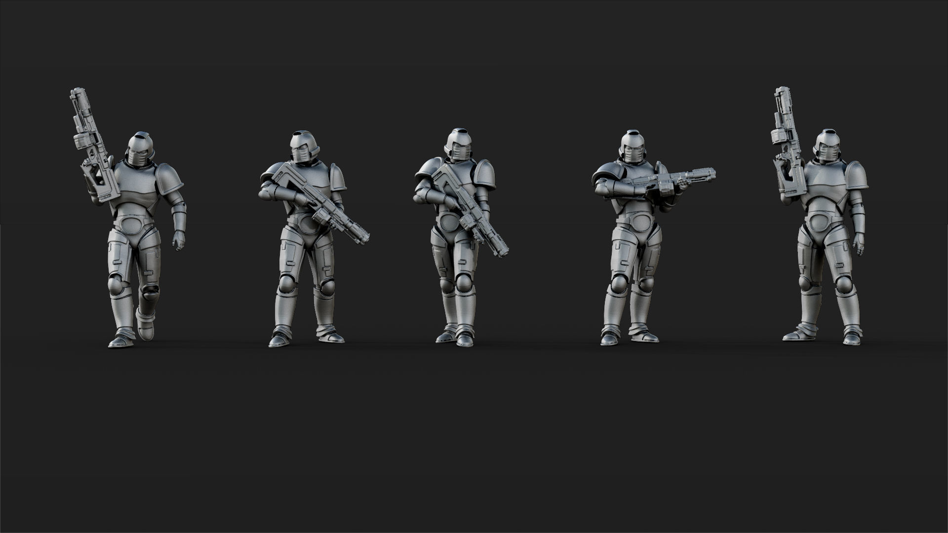  25 Sci Fi Soldier figures 3D print model_2
