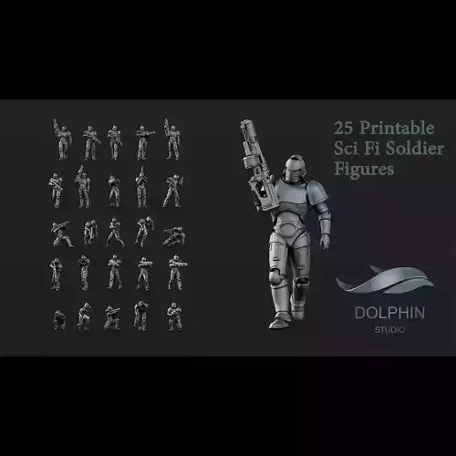  25 Sci Fi Soldier figures