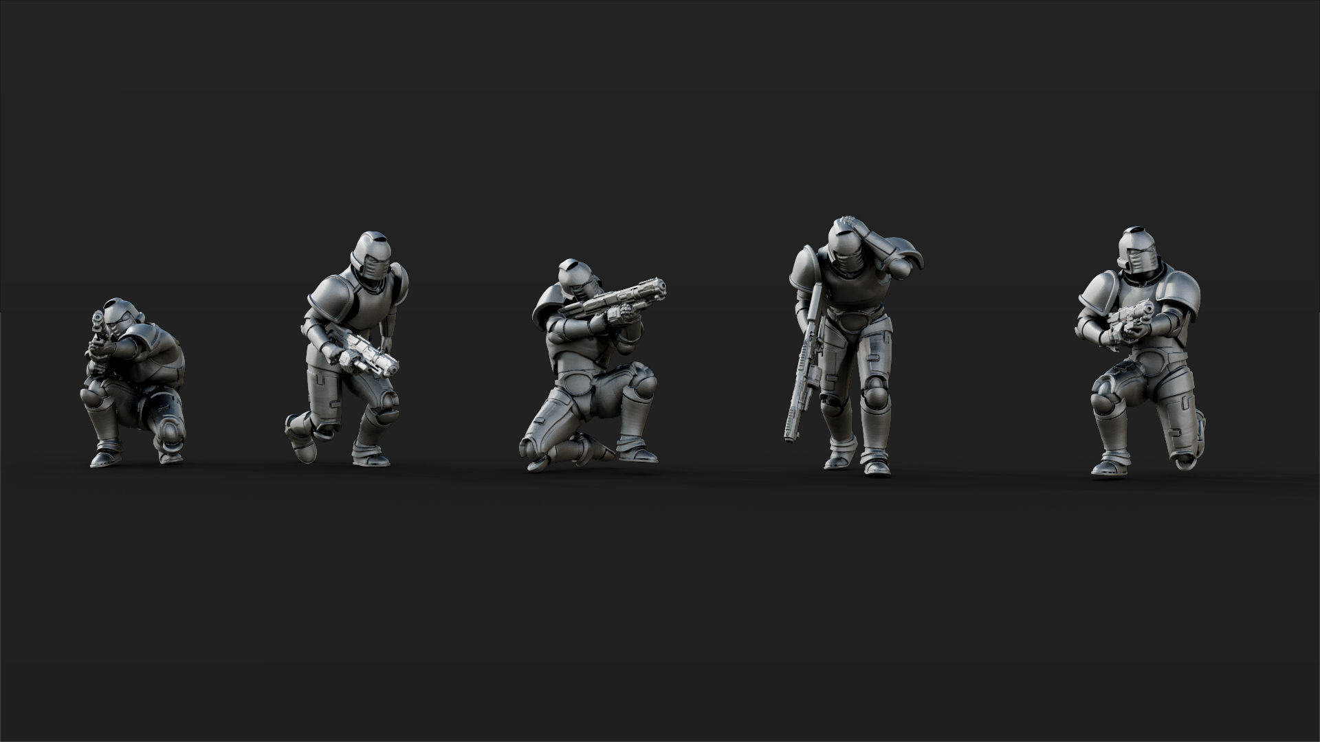  25 Sci Fi Soldier figures 3D print model_6