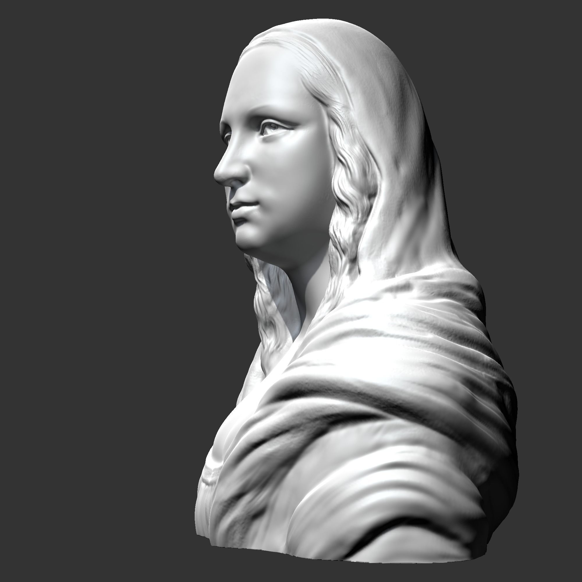 Mona Lisa 3D print model 3D print model_1