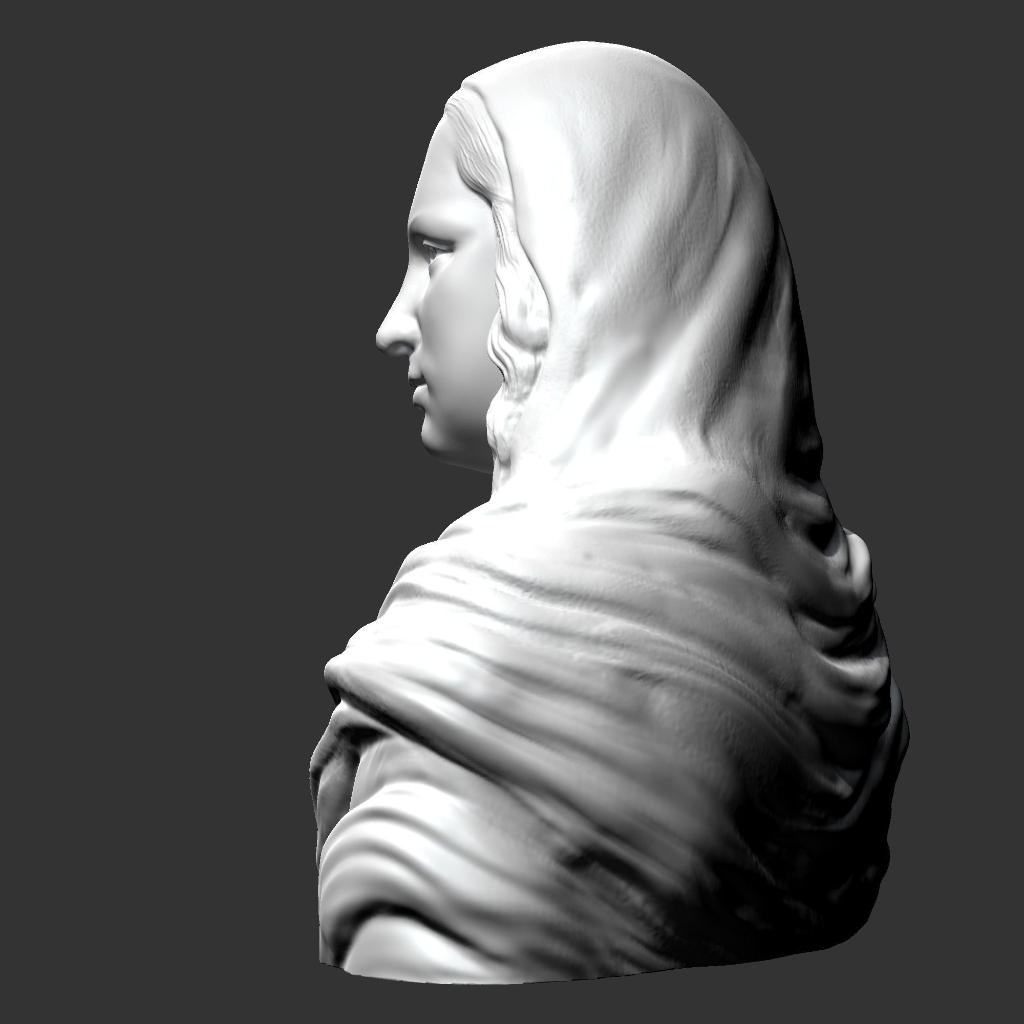 Mona Lisa 3D print model 3D print model_2