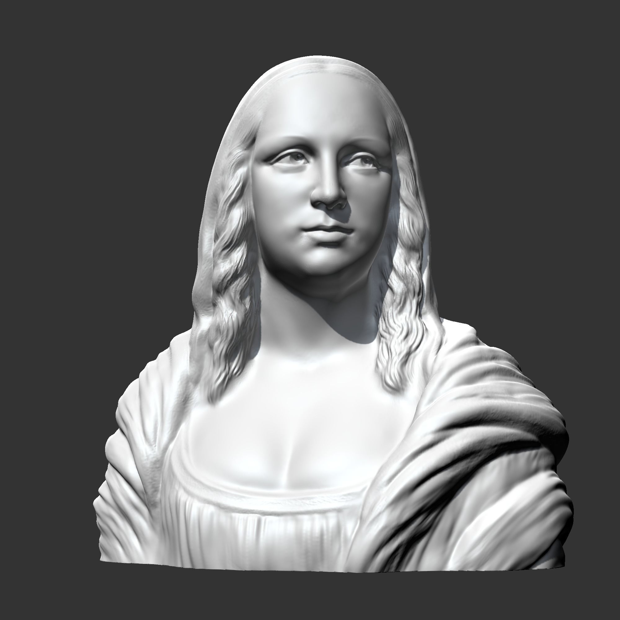 Mona Lisa 3D print model 3D print model_5