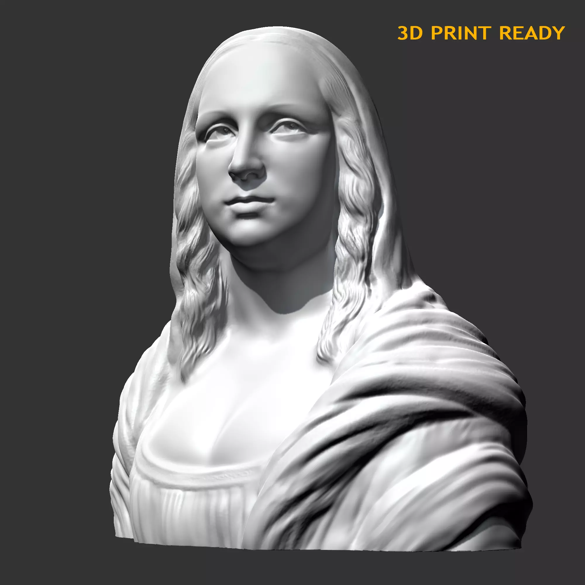Mona Lisa 3D print model 3D print model_0