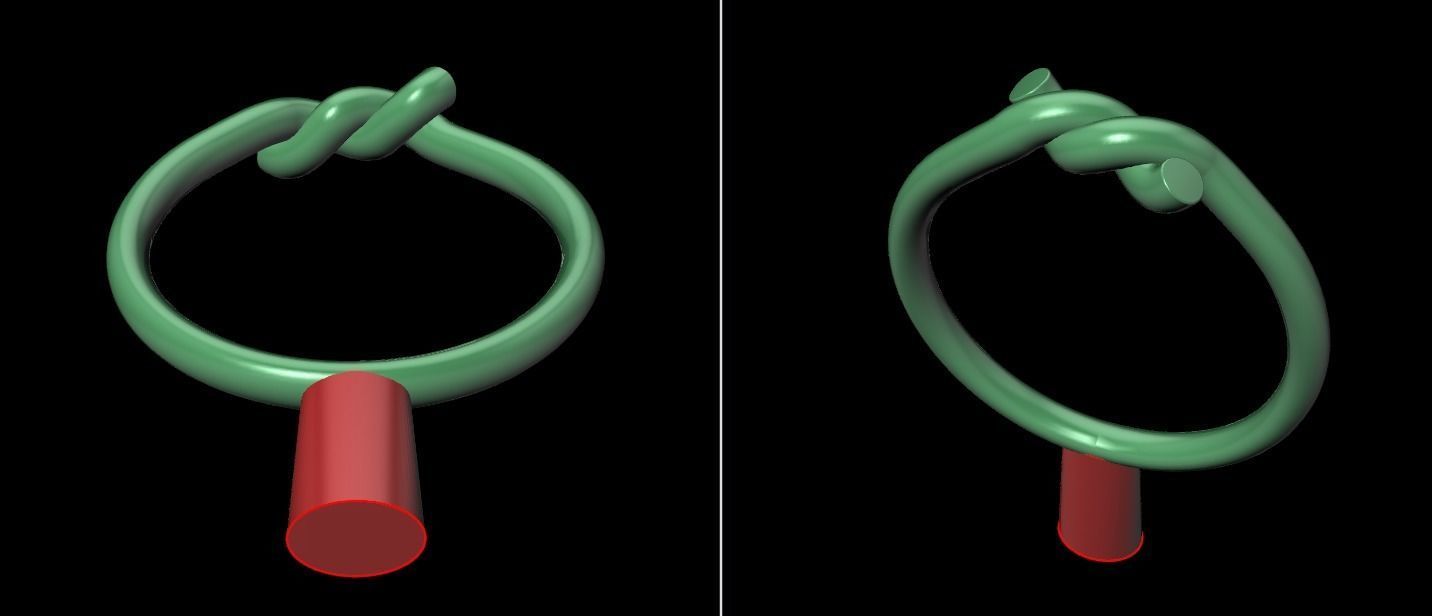 Simple Rope Knot Band Ring 3D print model_18