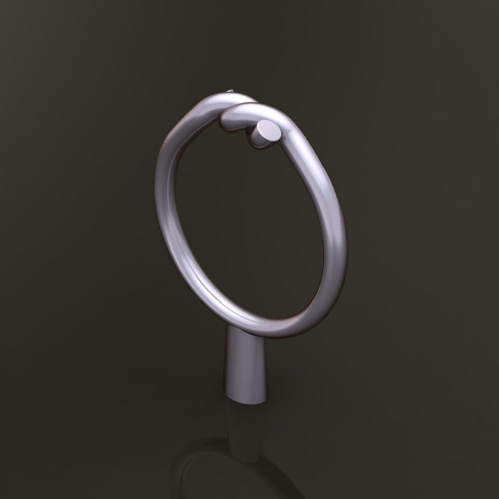 Simple Rope Knot Band Ring 3D print model_8
