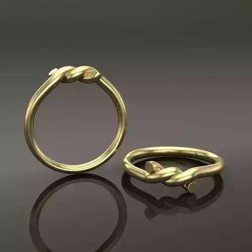 Simple Rope Knot Band Ring