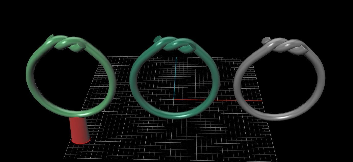 Simple Rope Knot Band Ring 3D print model_19