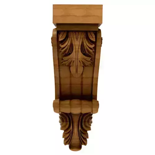 3D Model STL Capital ornate wooden corbel
