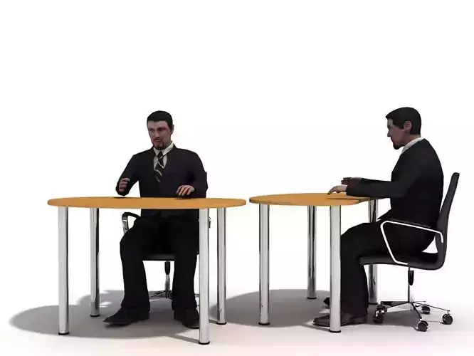 Seated Worker At Desk