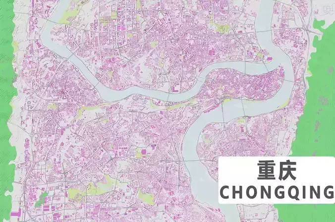 Chongqing City urban planning maquett  building Terrain 