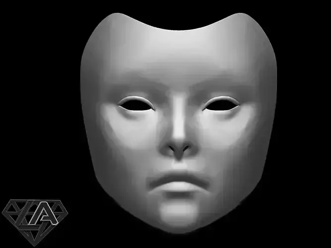 Geisha mask 3D print model