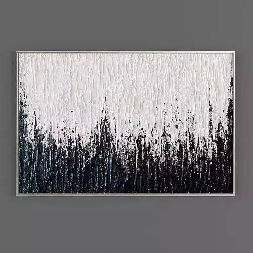 Pictures855 abstract painting hanging on wall Low-poly 3D model