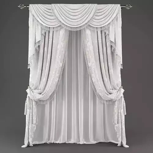 Curtains518 curtain Low-poly 3D model