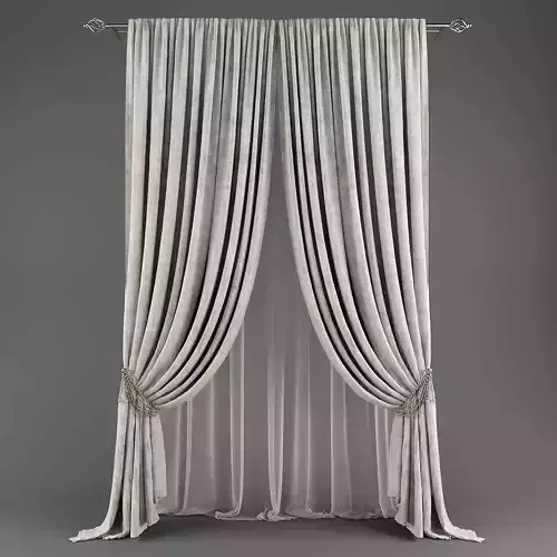 Curtains519 curtain Low-poly 3D model