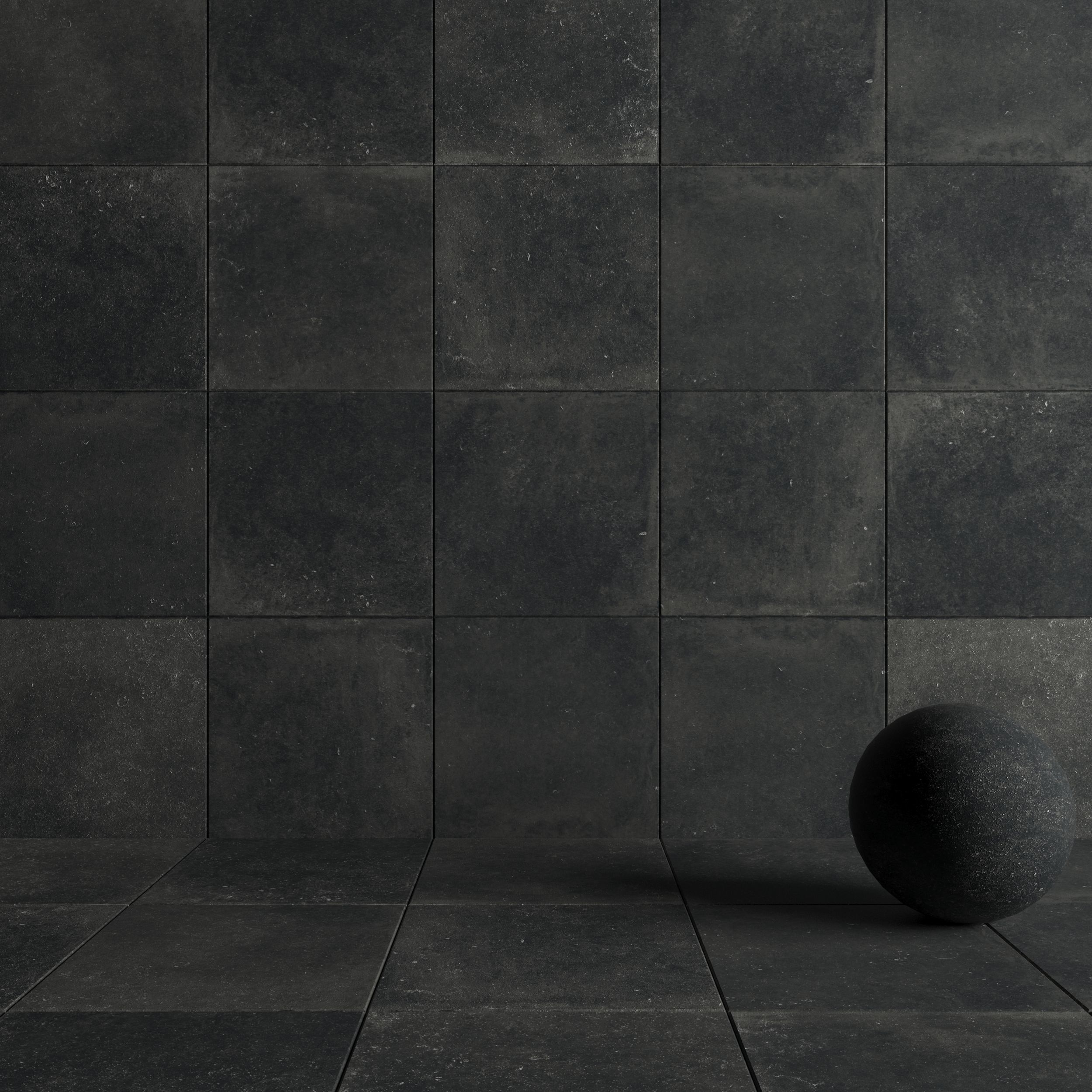Flaviker Nordik Stone Black 80x80 Texture_3