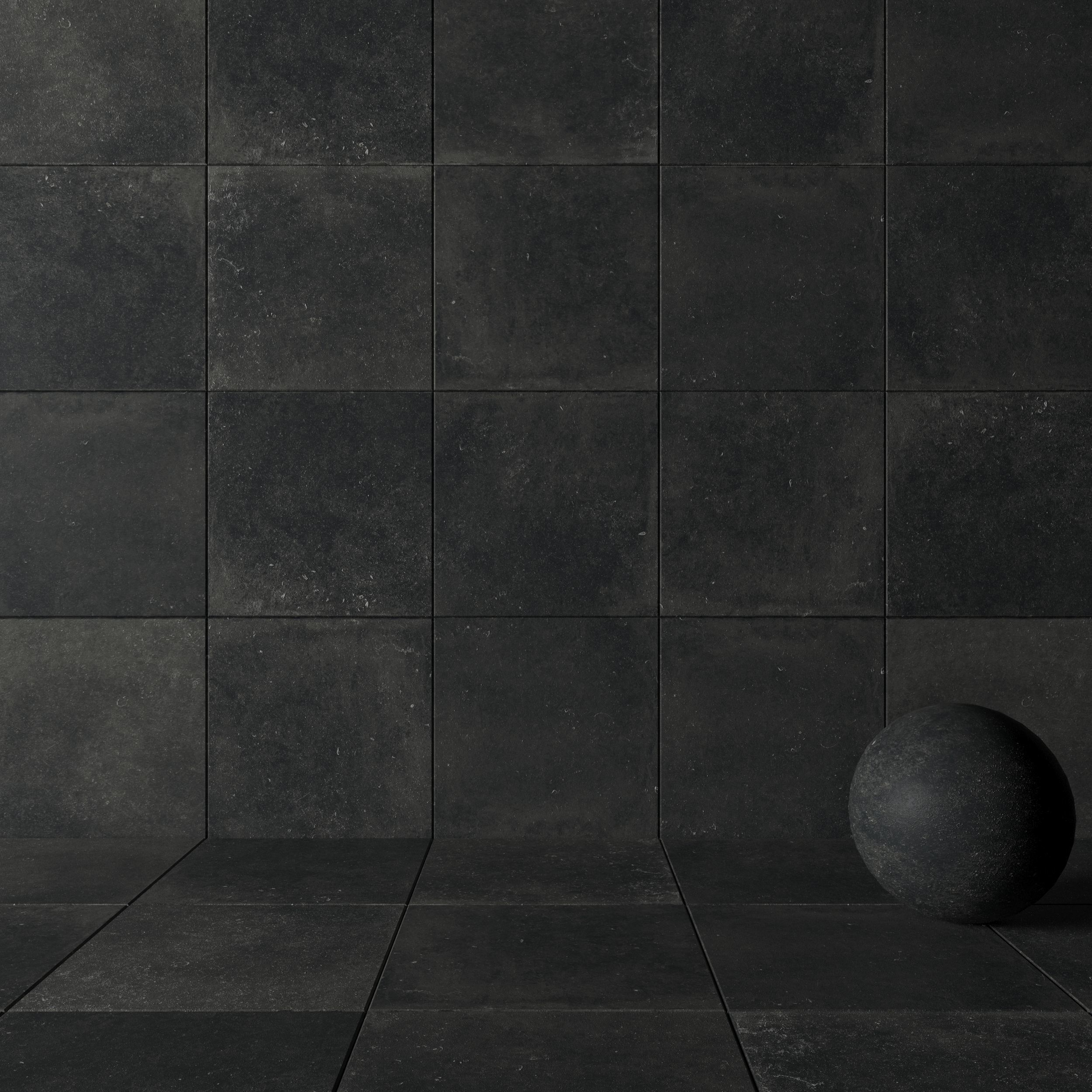 Flaviker Nordik Stone Black 80x80 Texture_2