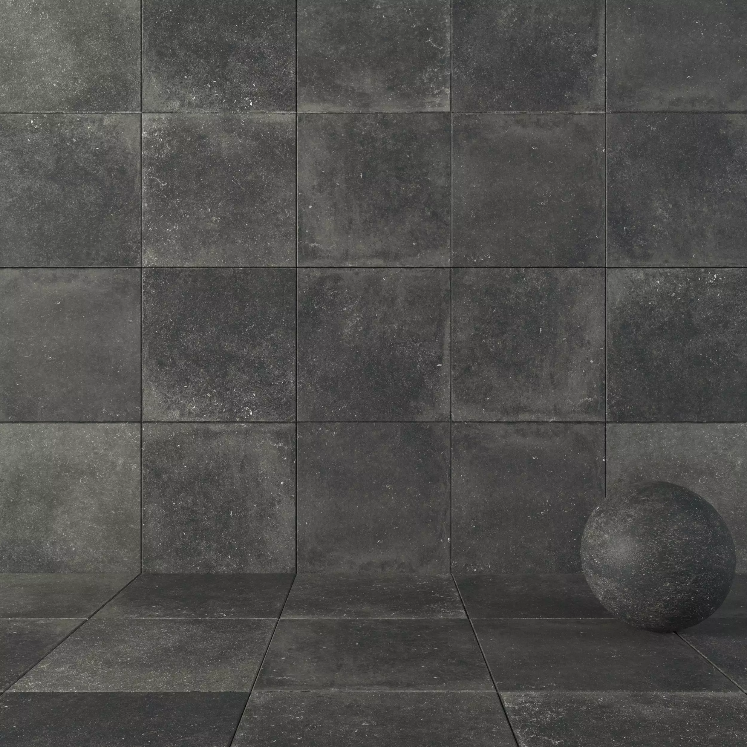 Flaviker Nordik Stone Black 80x80 Texture_0