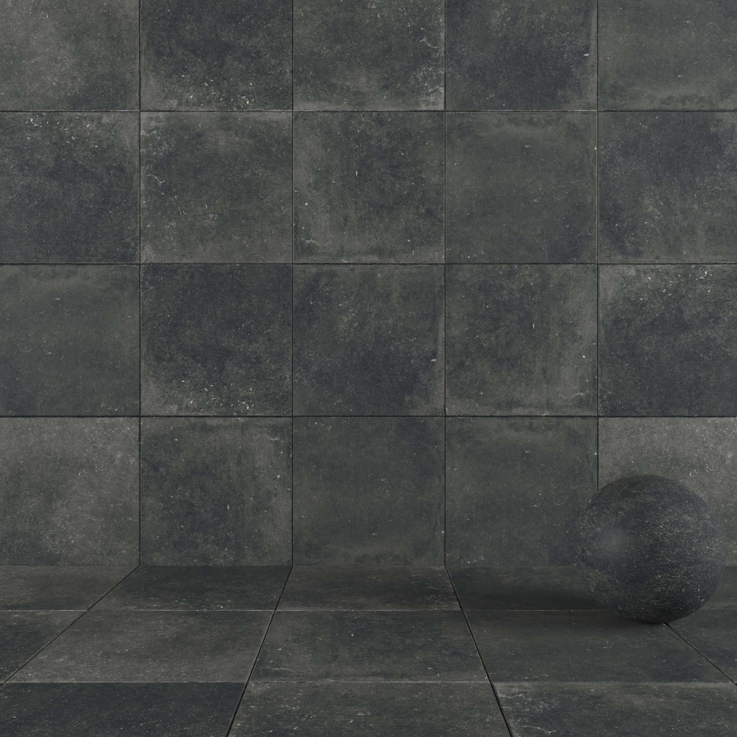 Flaviker Nordik Stone Black 80x80 Texture_4