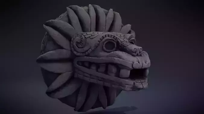 Quetzalcoatl - Aztec Deity Low-poly 3D model