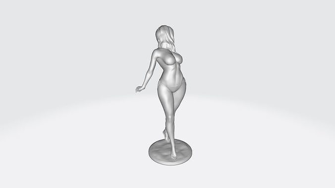 Girl in bikini Free 3D print model