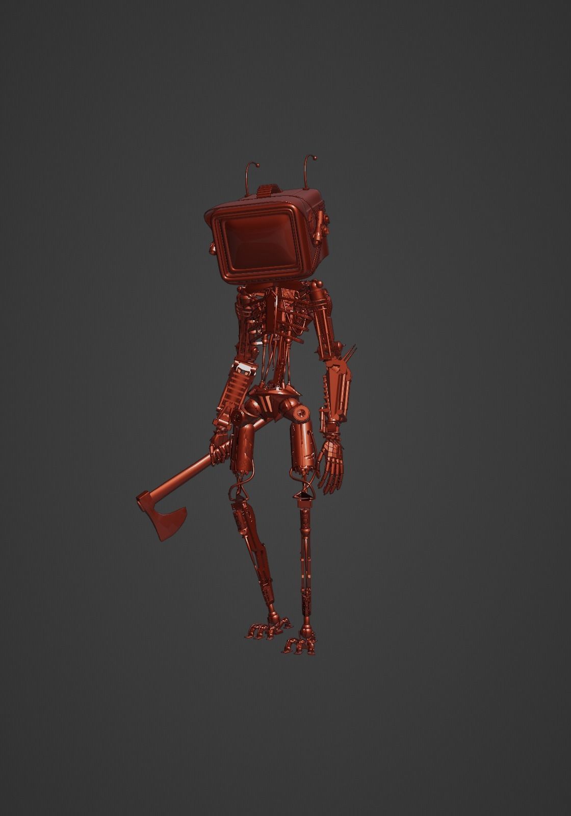 Cyberpunk Robot 3D model_4