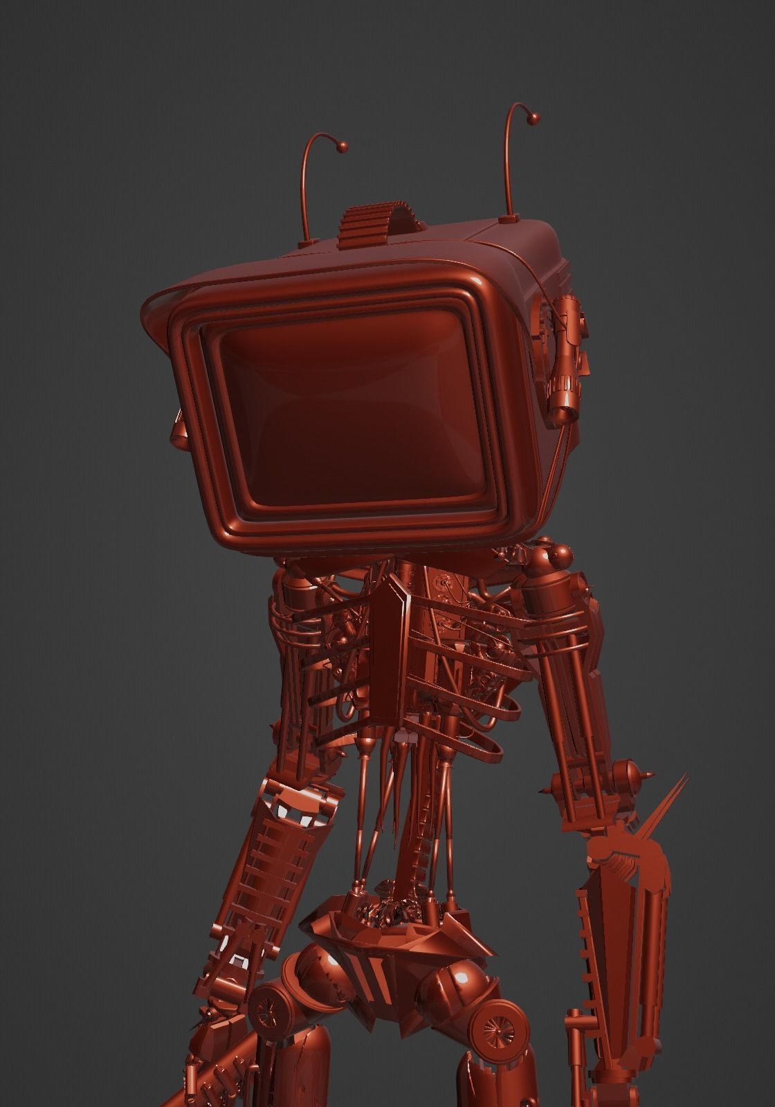 Cyberpunk Robot 3D model_6
