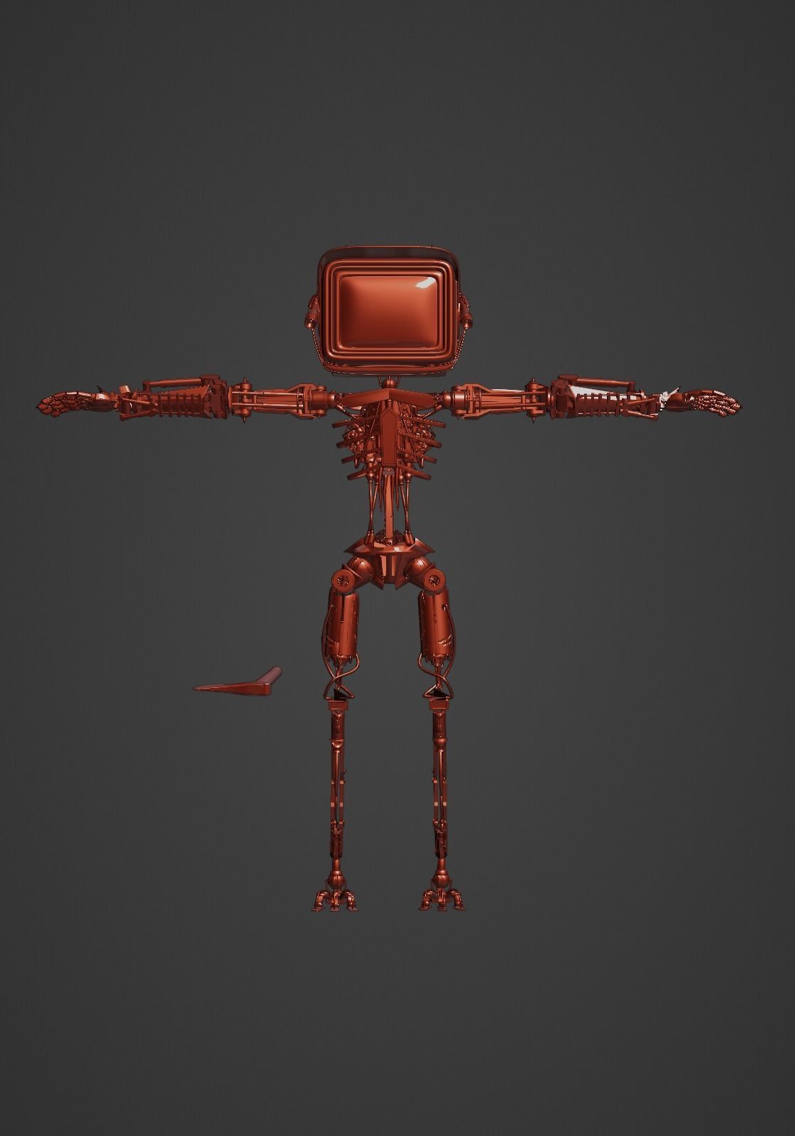 Cyberpunk Robot 3D model_3