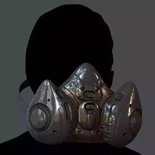 Gas mask helmet 3d model scifi 
