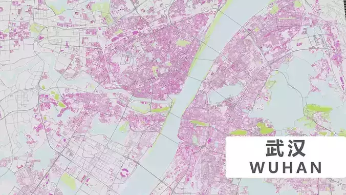 Wuhan City urban planning maquett  building Terrain