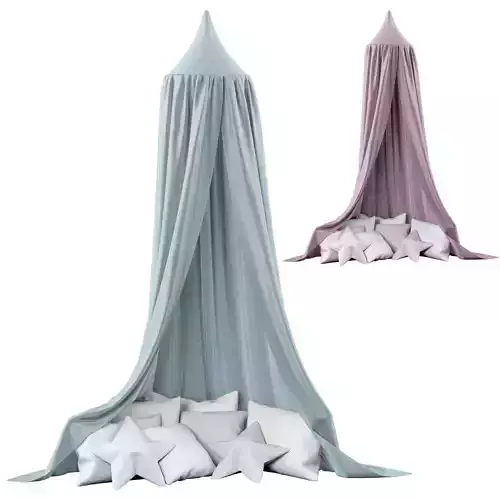 Soft set 02 Canopy for girl and boy room with pillows