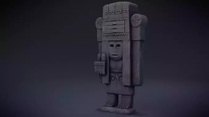 Chicomecoatl - Aztec Deity Low-poly 3D model