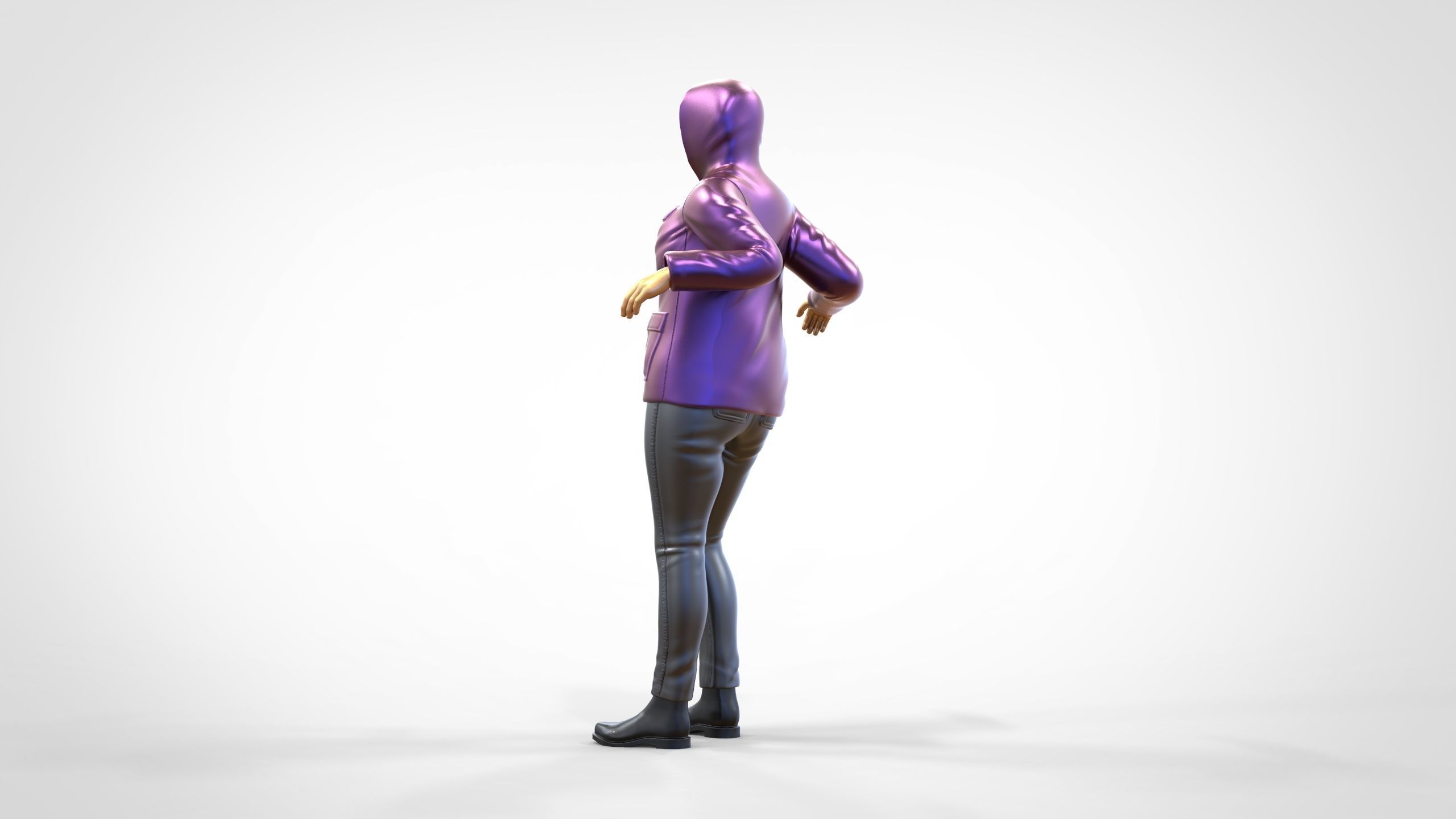 N1 Woman on ship being a photo taken 3D print model_11