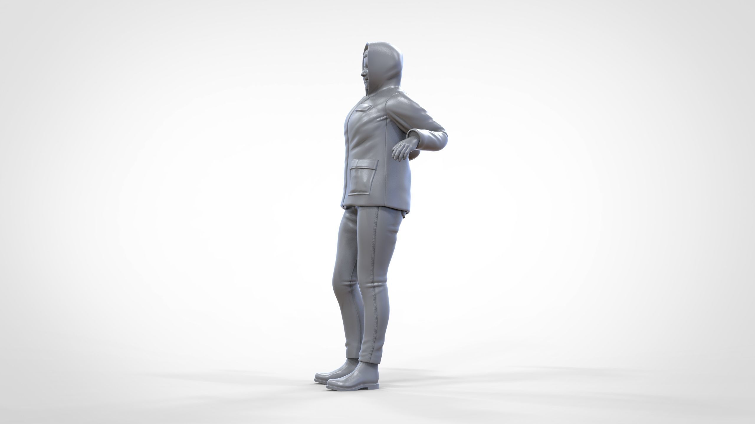 N1 Woman on ship being a photo taken 3D print model_30