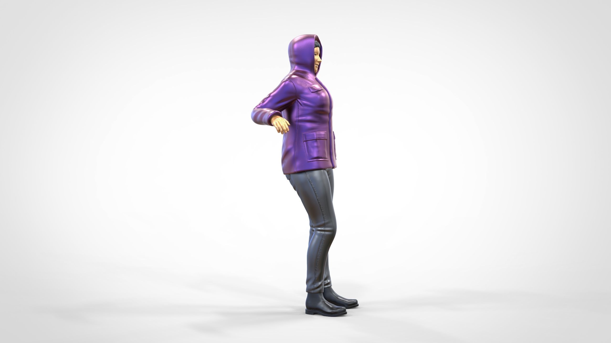 N1 Woman on ship being a photo taken 3D print model_22