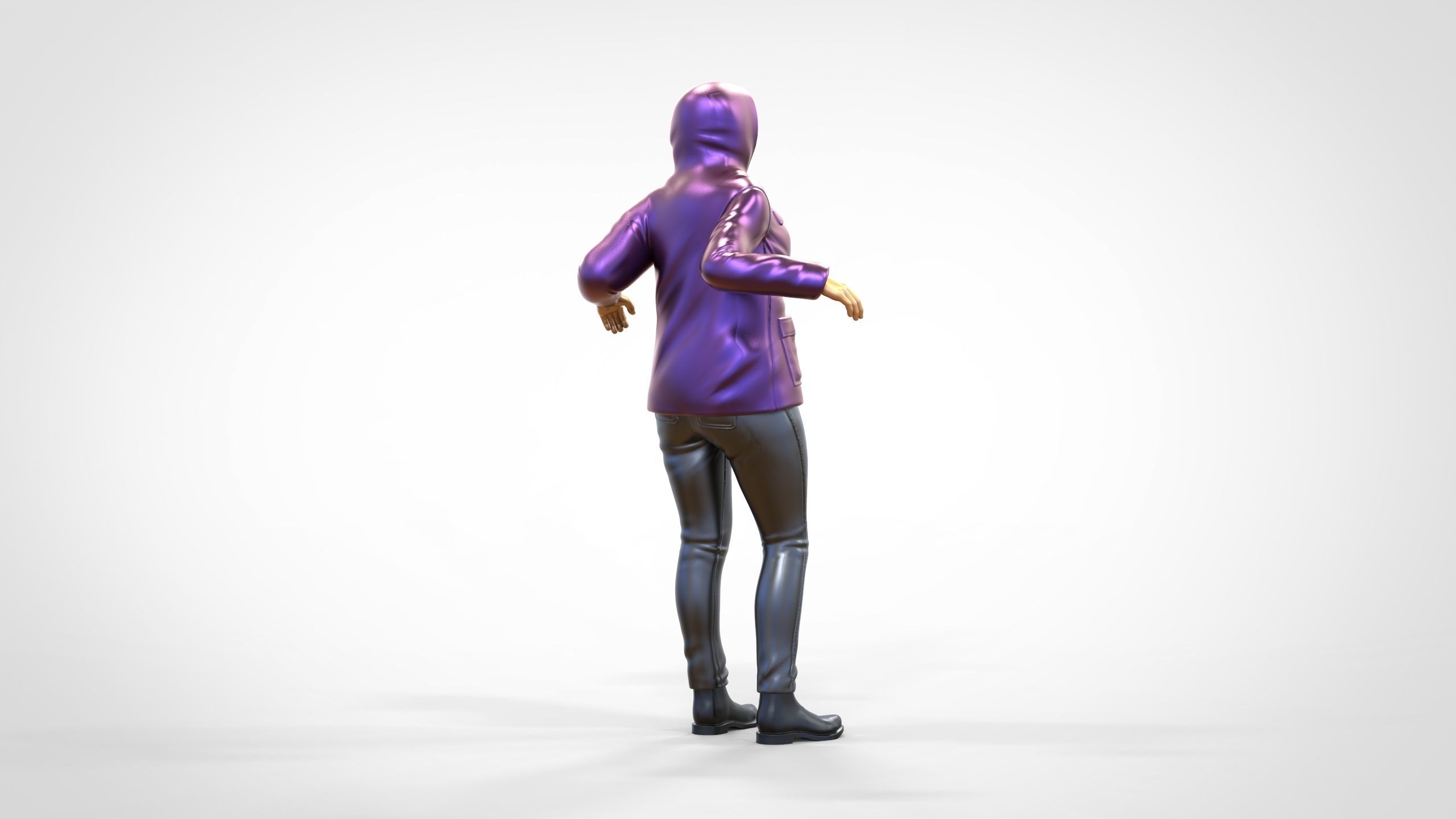 N1 Woman on ship being a photo taken 3D print model_6