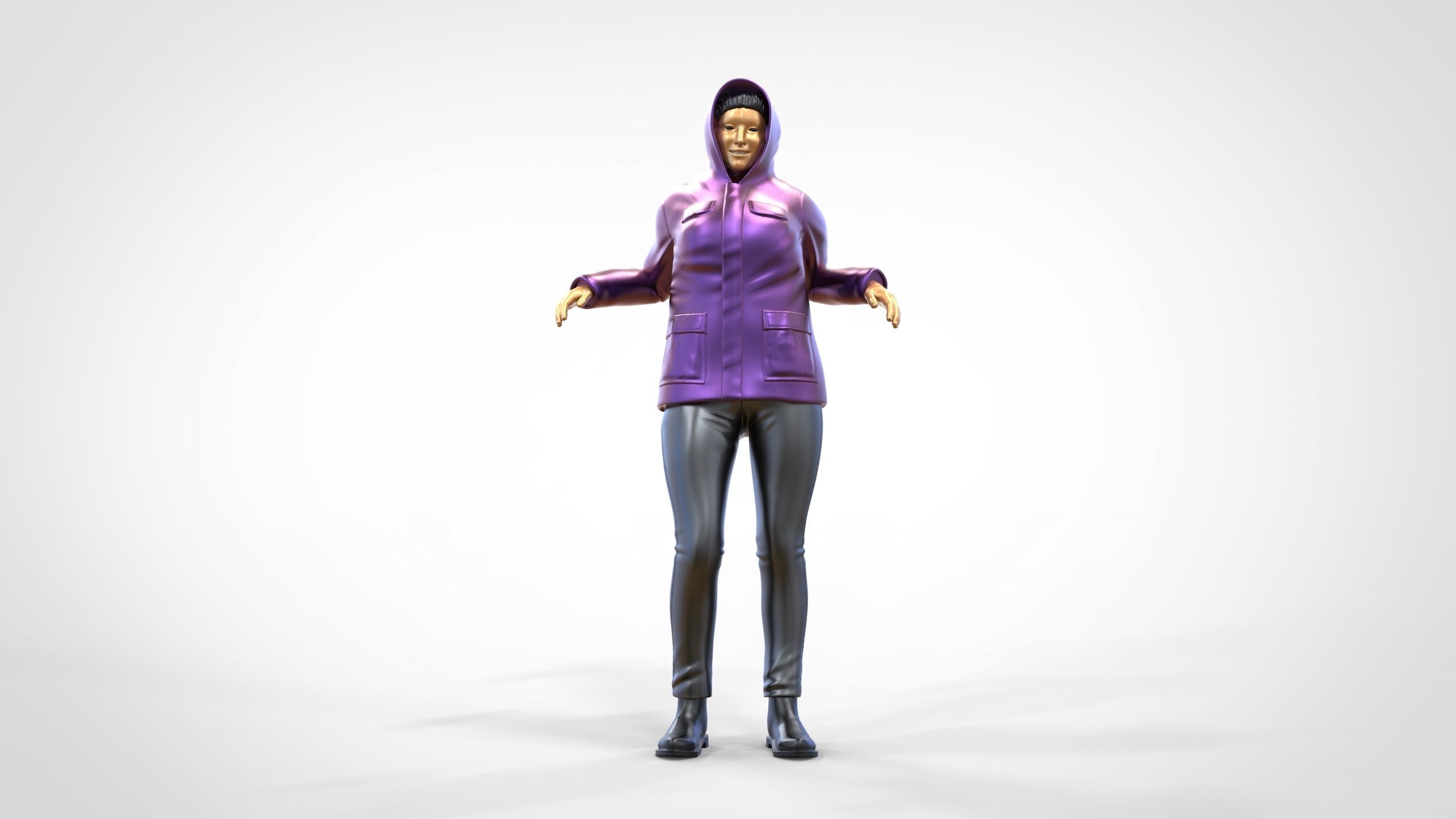 N1 Woman on ship being a photo taken 3D print model_18