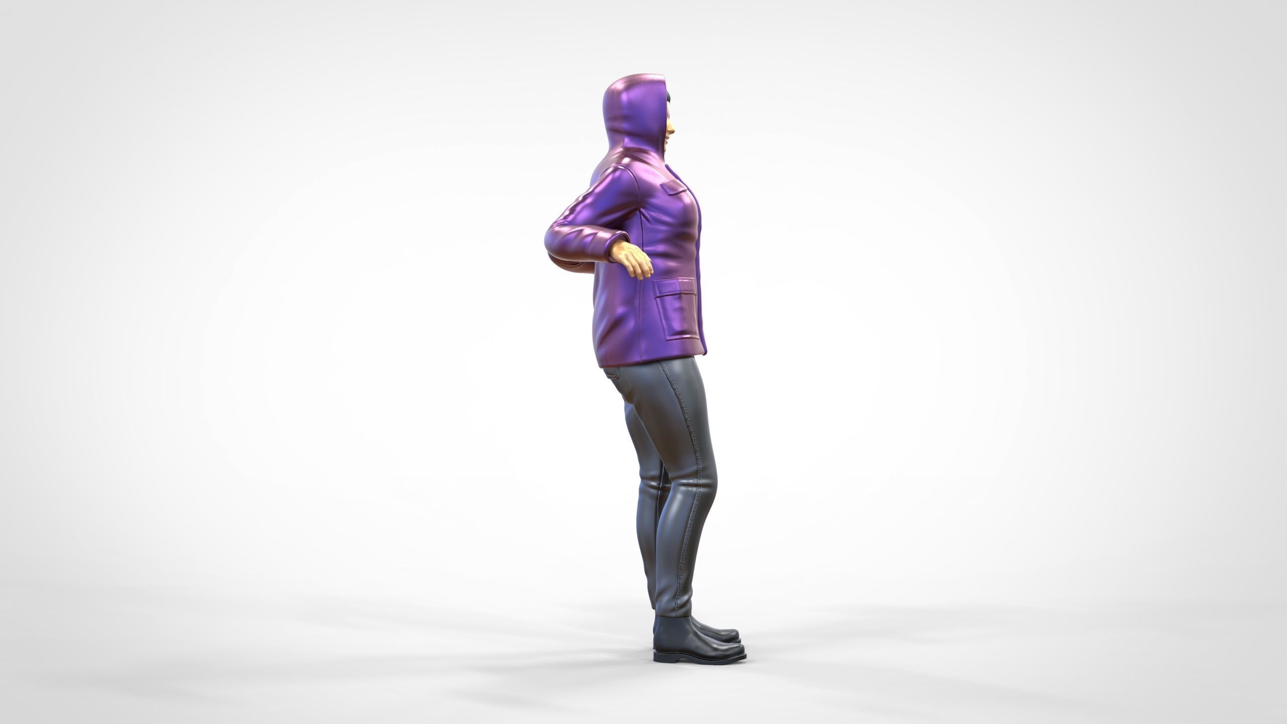 N1 Woman on ship being a photo taken 3D print model_4