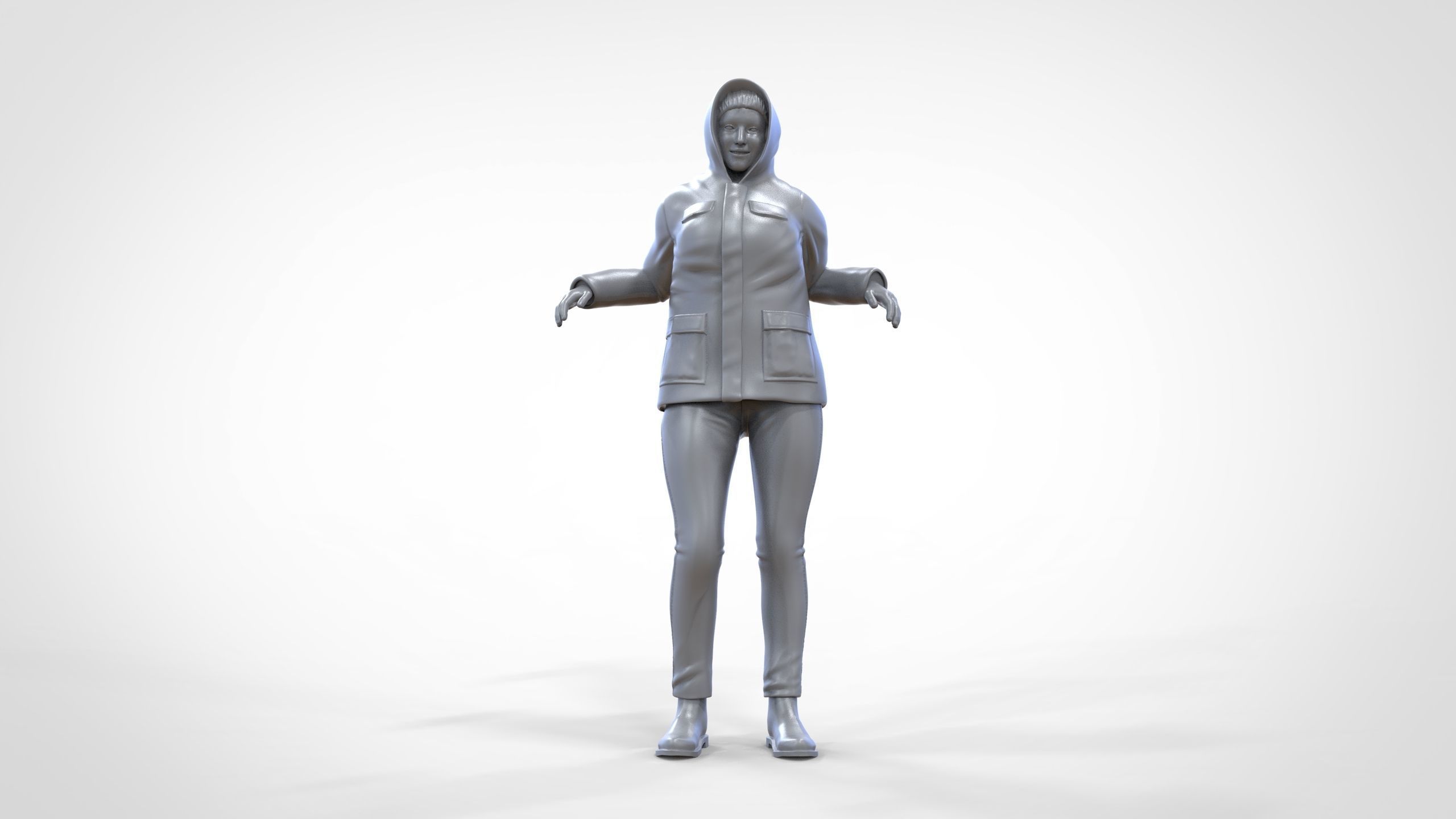 N1 Woman on ship being a photo taken 3D print model_31
