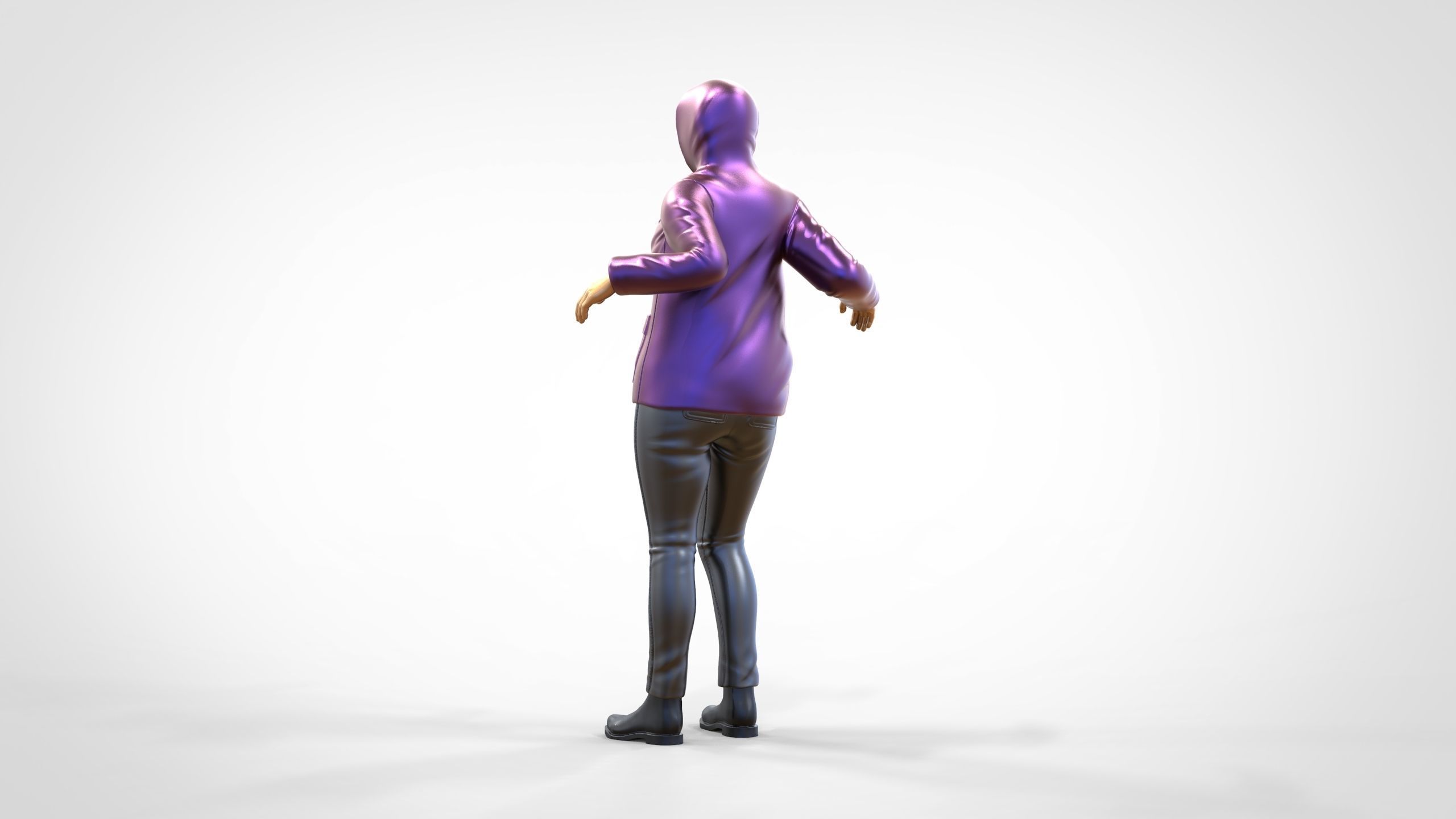 N1 Woman on ship being a photo taken 3D print model_10