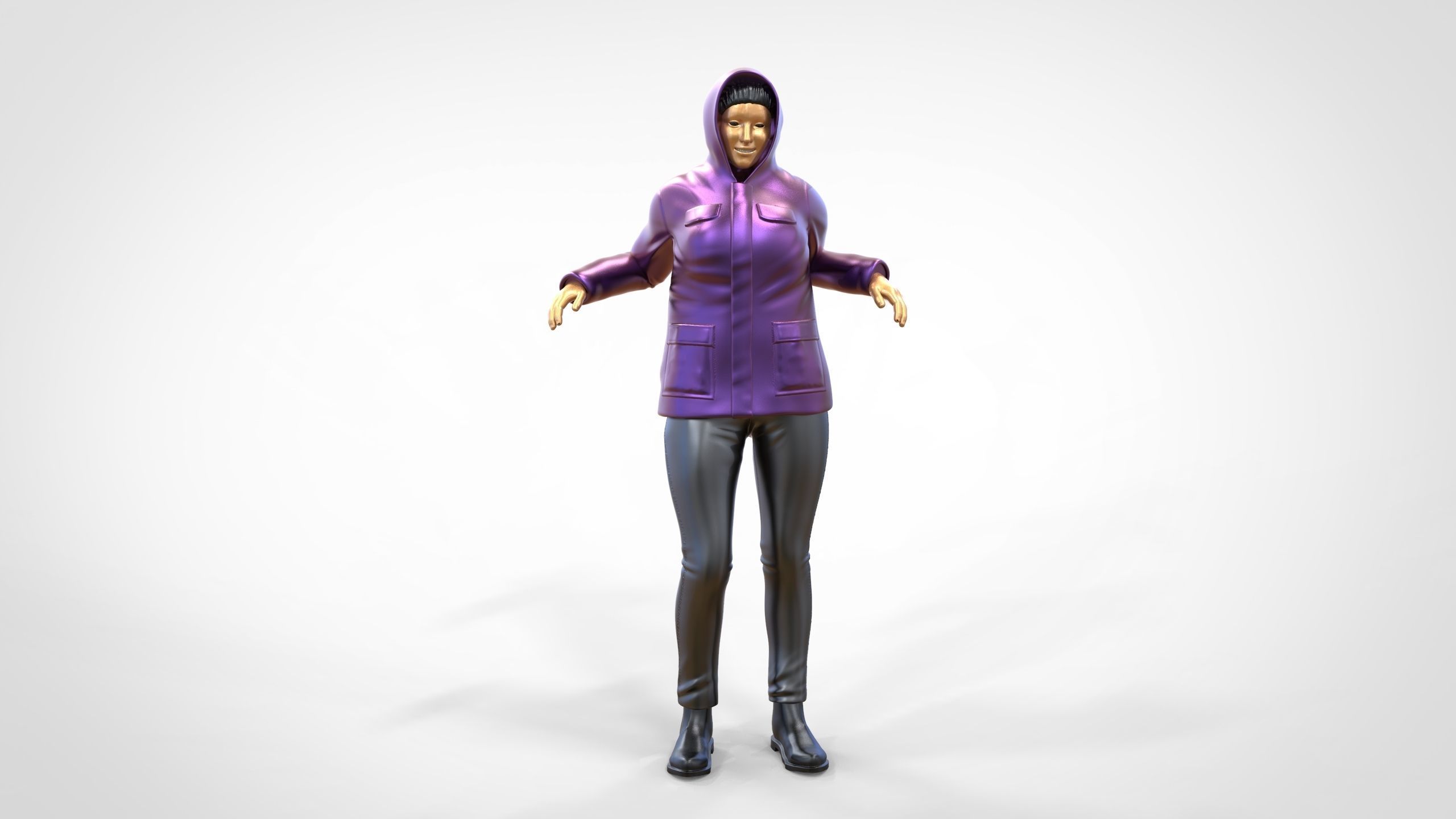 N1 Woman on ship being a photo taken 3D print model_33