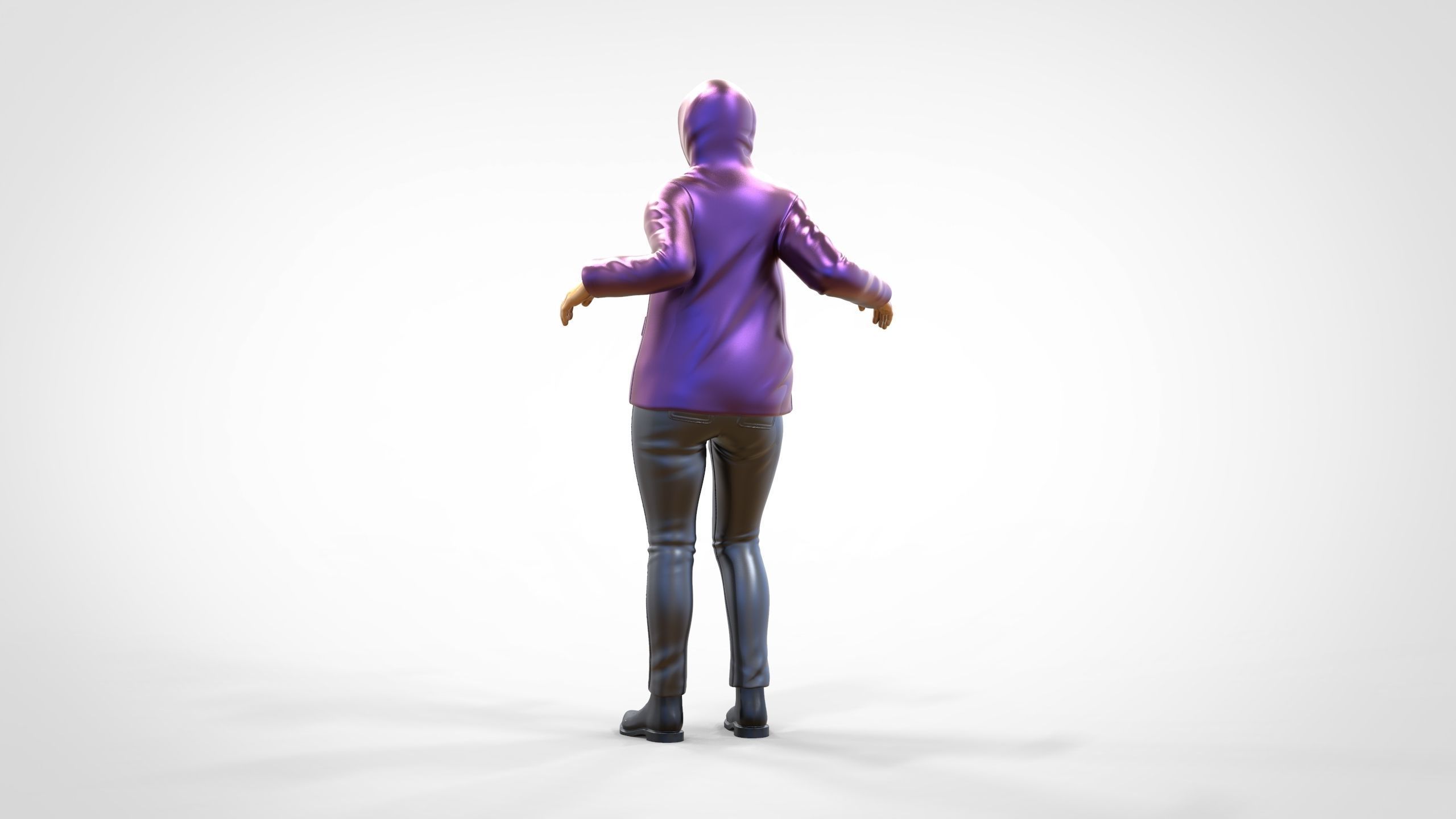 N1 Woman on ship being a photo taken 3D print model_9