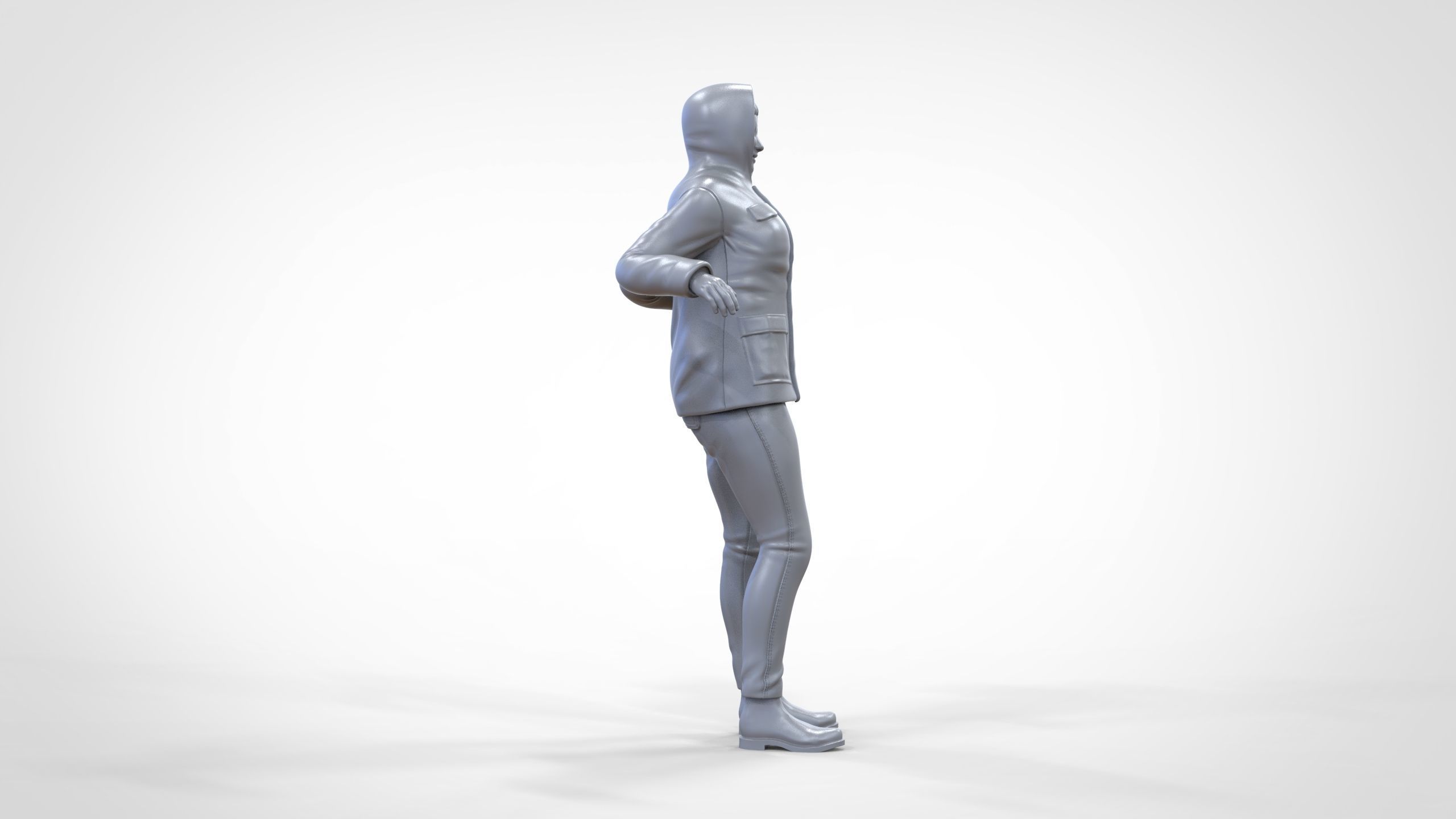 N1 Woman on ship being a photo taken 3D print model_25