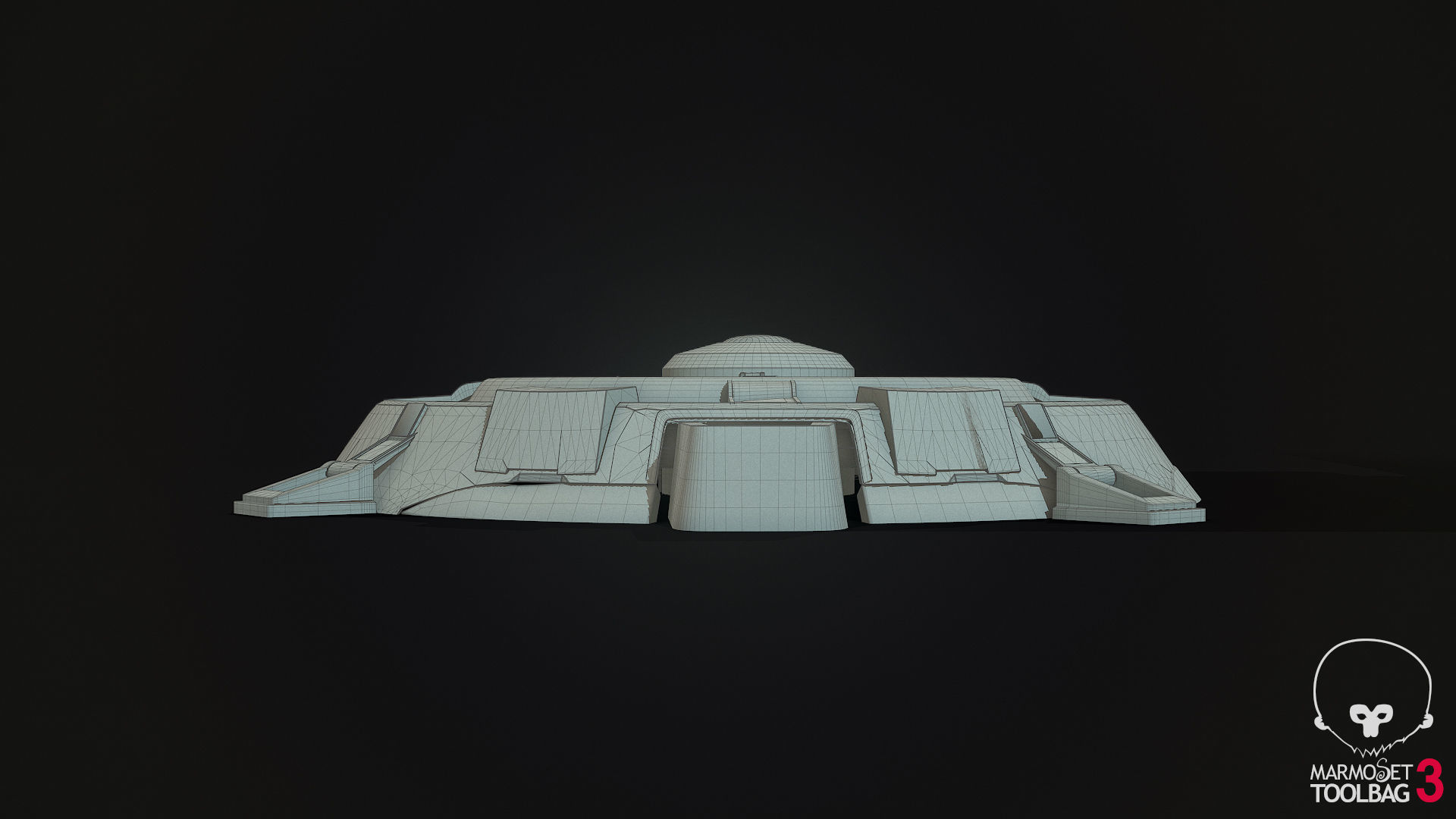 Hologram Table Low-poly 3D model_2