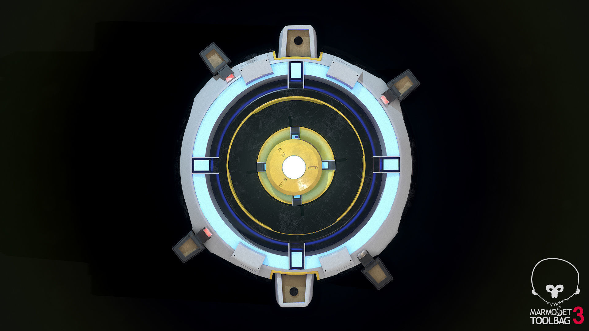 Hologram Table Low-poly 3D model_4