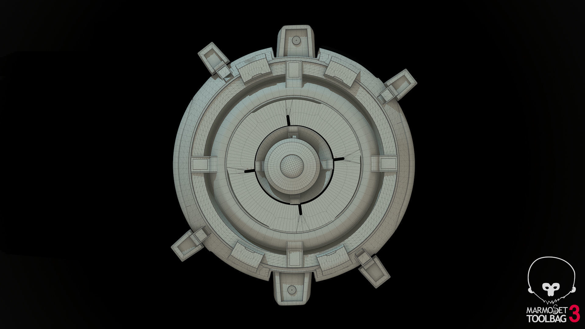 Hologram Table Low-poly 3D model_9