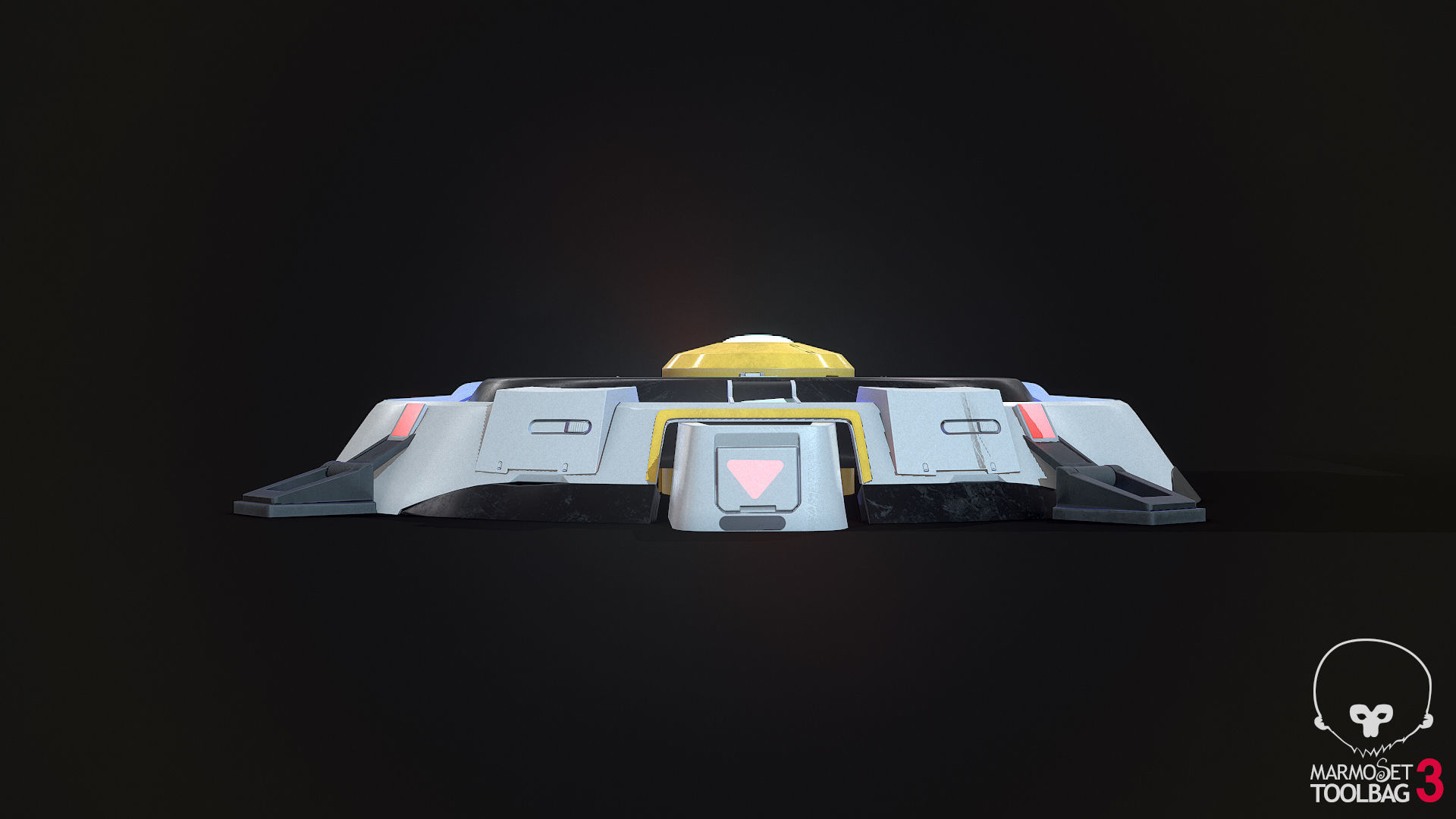 Hologram Table Low-poly 3D model_5