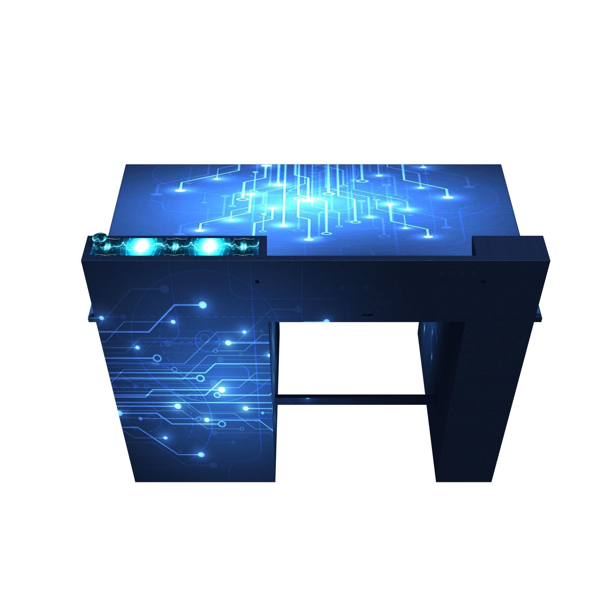 Computer table Free 3D model_5