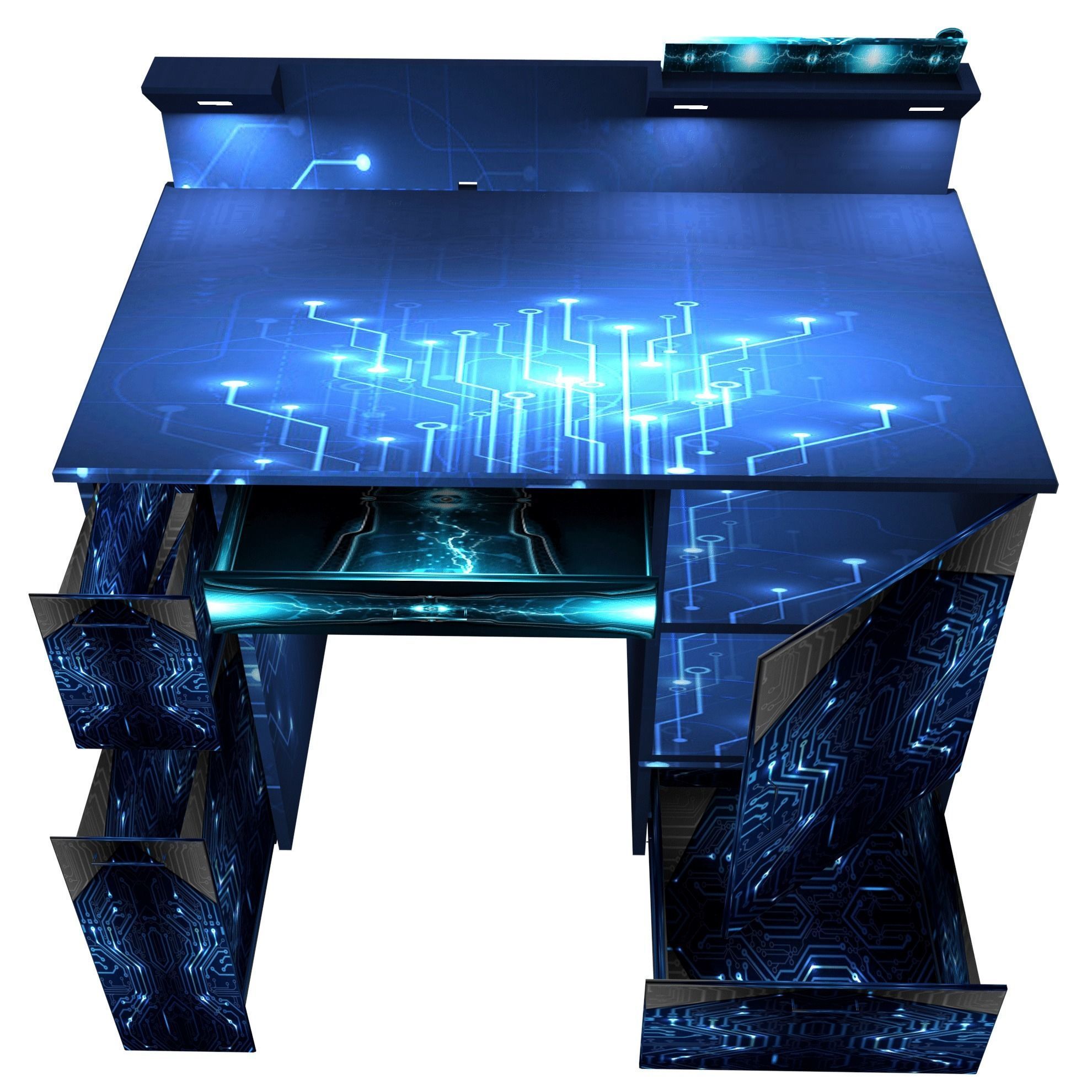 Computer table Free 3D model_1